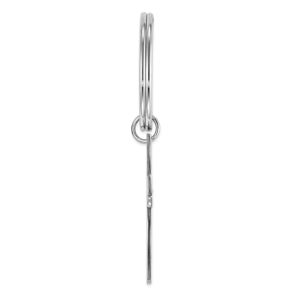Sterlingsilber Rhodiniert Jesus Kreuz Key Ring