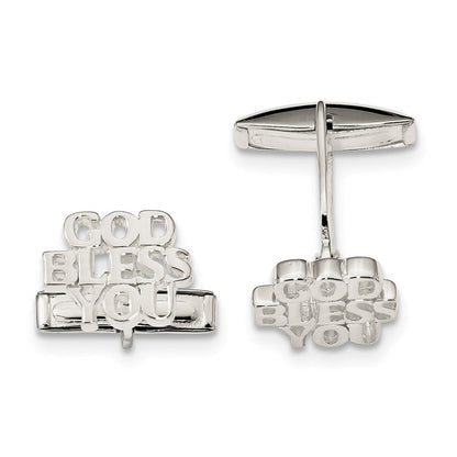 Sterlingsilber God Bless You Manschette Knöpfe