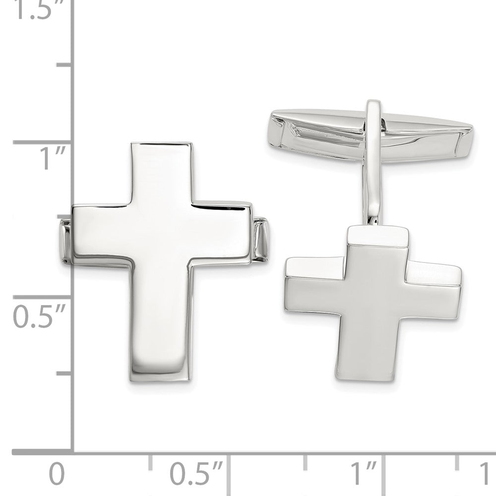 Sterlingsilber Kreuz Manschette Knöpfe