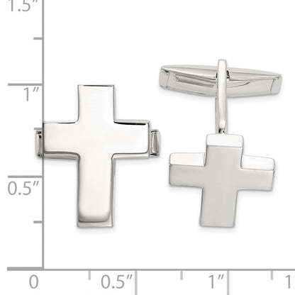 Sterlingsilber Kreuz Manschette Knöpfe