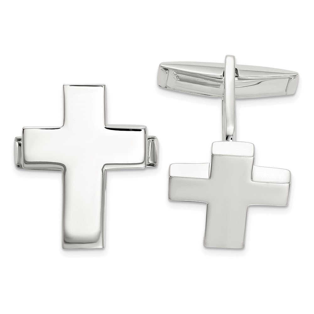 Sterlingsilber Kreuz Manschette Knöpfe