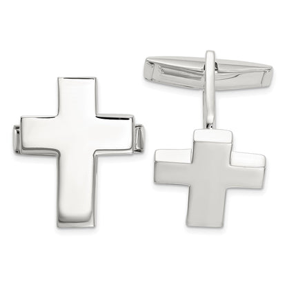 Sterlingsilber Kreuz Manschette Knöpfe