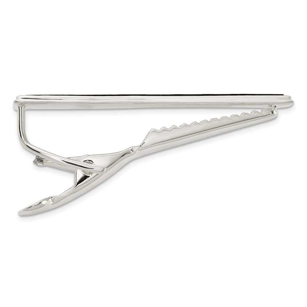 Sterlingsilber Poliert Onyx Krawatten Stab