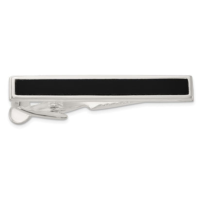 Sterlingsilber Poliert Onyx Krawatten Stab