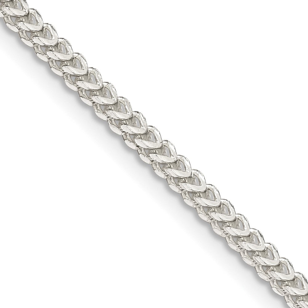 Sterlingsilber 2mm Diamantiert Quadratisch Franco Halskette