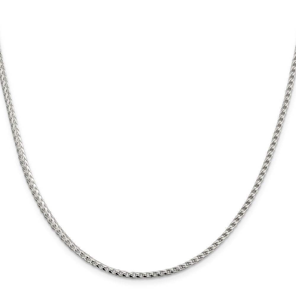 Sterlingsilber 2.55mm Diamantiert Quadratisch Franco Halskette