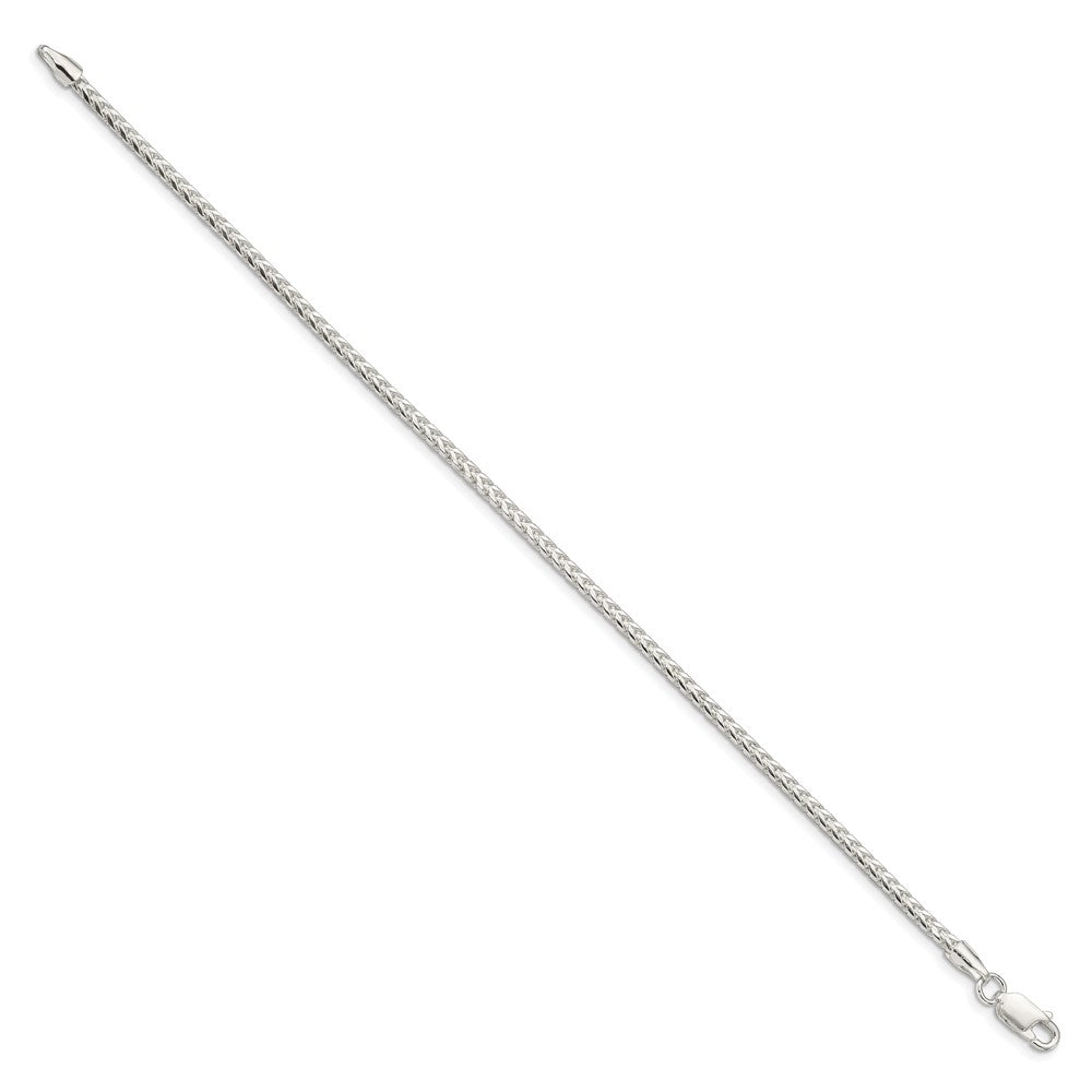 Sterlingsilber 2.55mm Diamantiert Quadratisch Franco Gliederarmband
