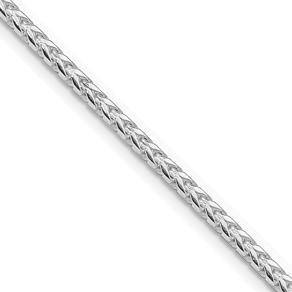 Sterlingsilber Rhodiniert 2.55mm Diamantiert Quadratisch Franco Kette