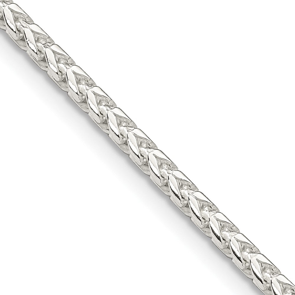 Sterlingsilber 2.55mm Diamantiert Quadratisch Franco Halskette