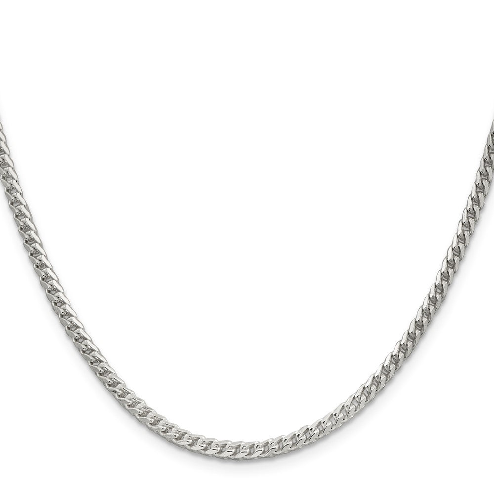 Sterlingsilber 3.1mm Diamantiert Quadratisch Franco Halskette