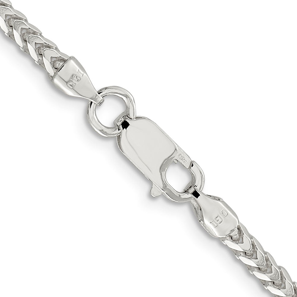 Sterlingsilber 3.1mm Diamantiert Quadratisch Franco Halskette