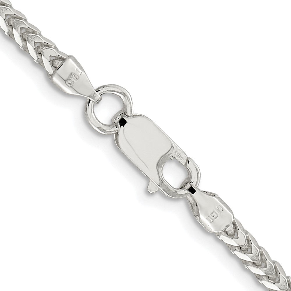 Sterlingsilber Rhodiniert 3mm Diamantiert Quadratisch Franco Kette