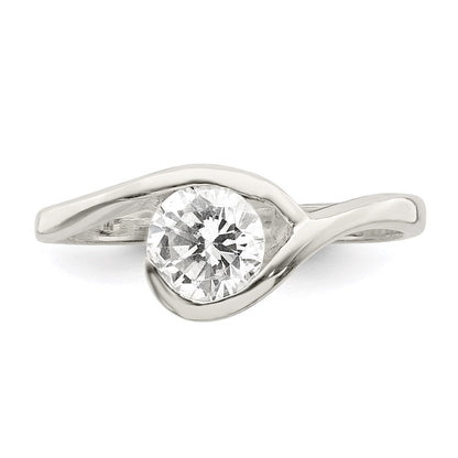 Sterlingsilber Zirkonia Ring (size 8 Nur)
