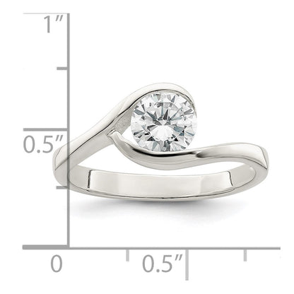 Sterlingsilber Zirkonia Ring (size 8 Nur)