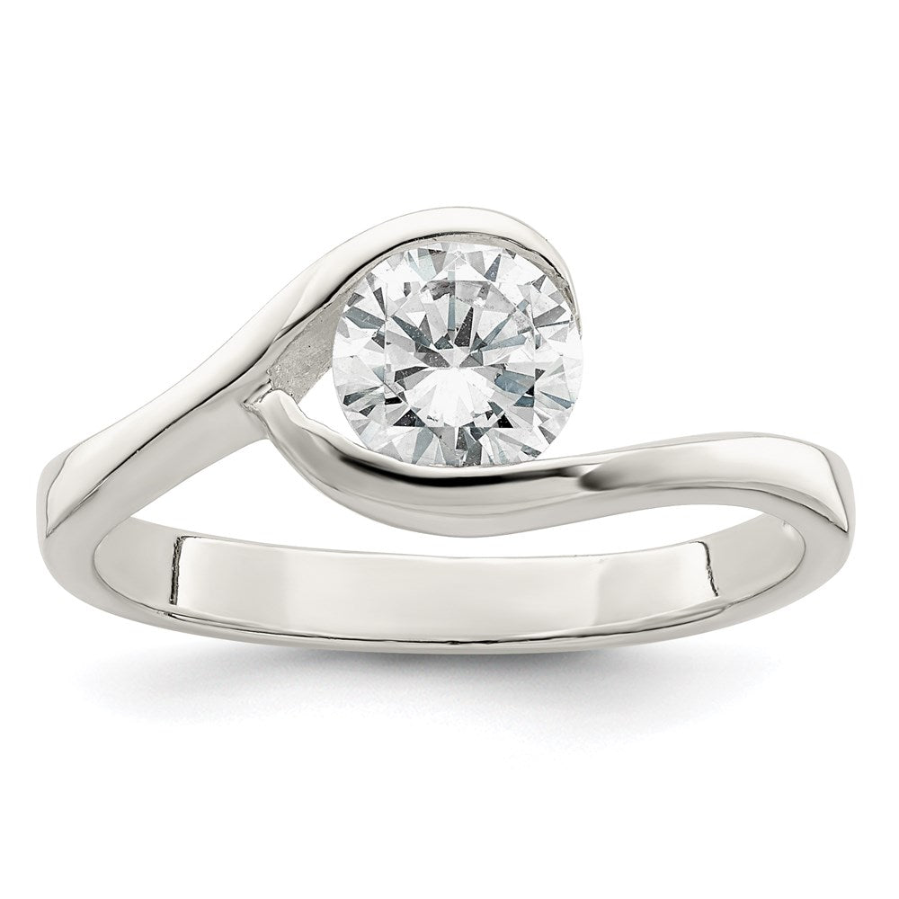 Sterlingsilber Zirkonia Ring (size 8 Nur)