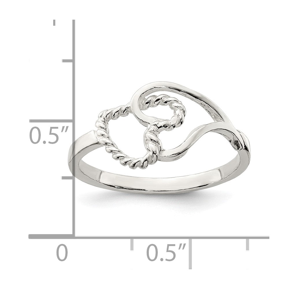 Sterlingsilber Herz Ring