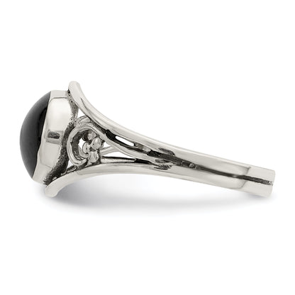 Sterlingsilber Antikisiert Schwarz Achat Ring