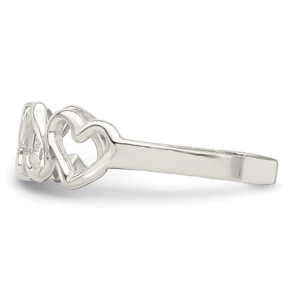 Sterlingsilber Diamantiert Herz Ring