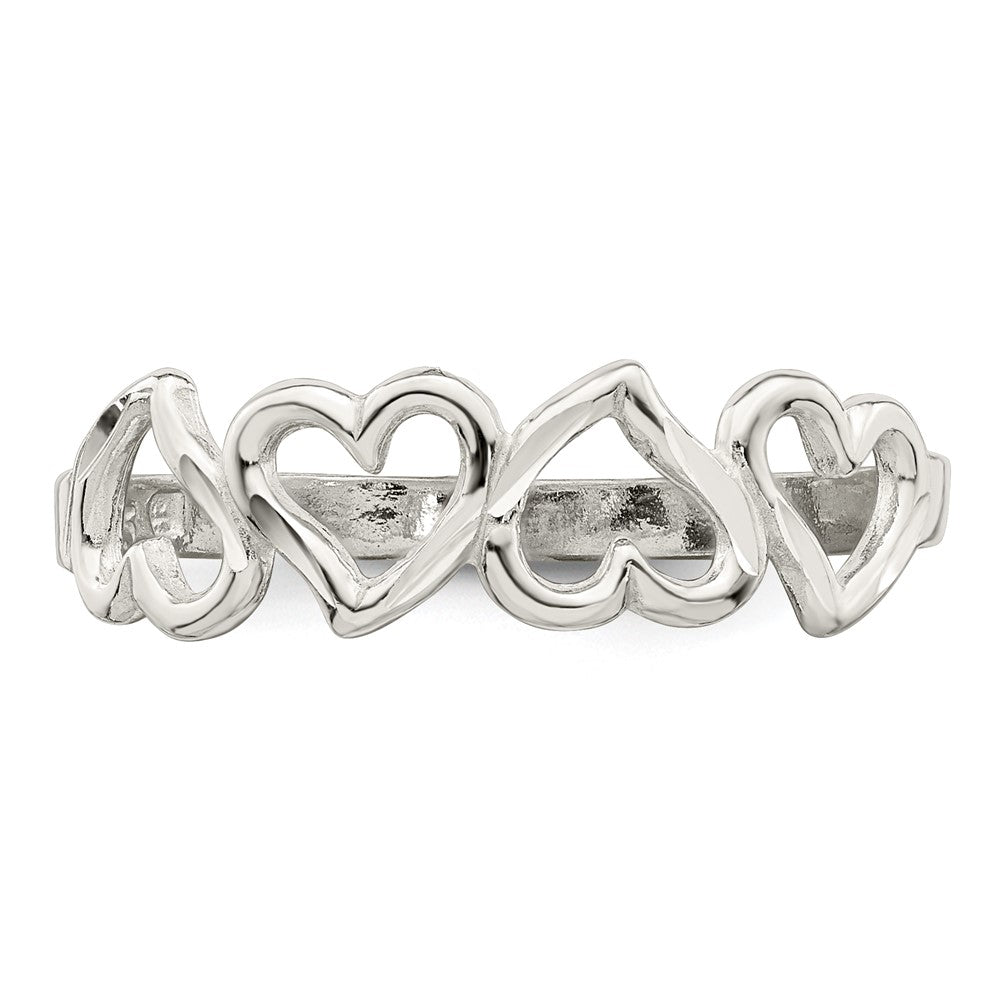 Sterlingsilber Diamantiert Herz Ring