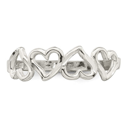 Sterlingsilber Diamantiert Herz Ring