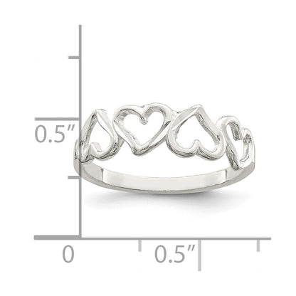 Sterlingsilber Diamantiert Herz Ring