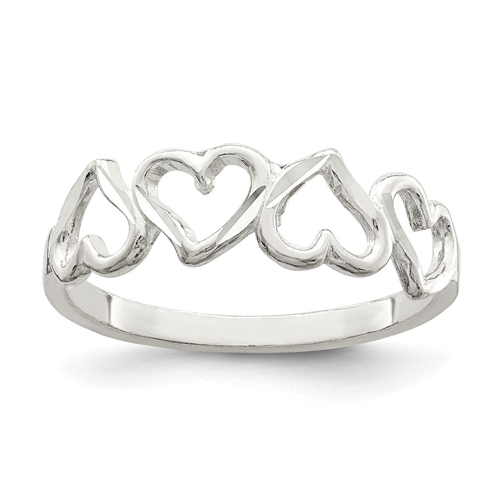Sterlingsilber Diamantiert Herz Ring