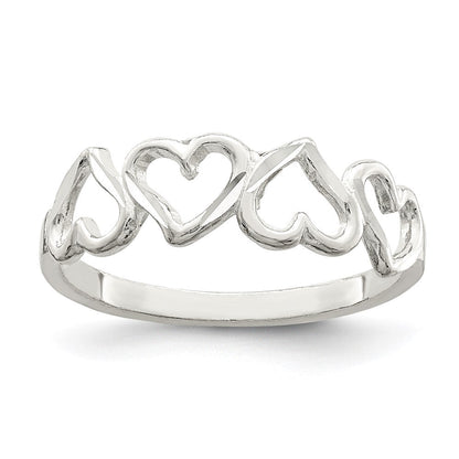 Sterlingsilber Diamantiert Herz Ring