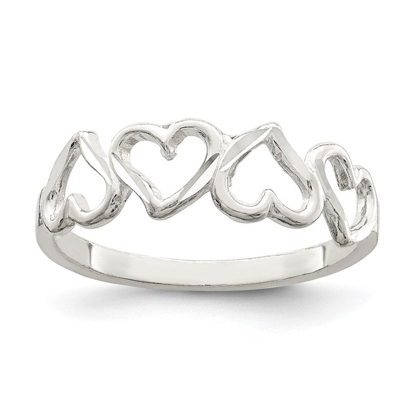 Sterlingsilber Diamantiert Herz Ring