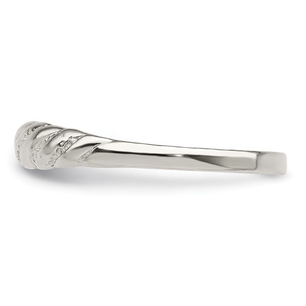 Sterlingsilber Diamantiert Gedreht Ring
