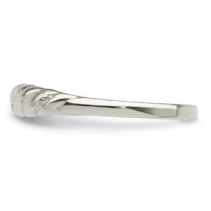 Sterlingsilber Diamantiert Gedreht Ring