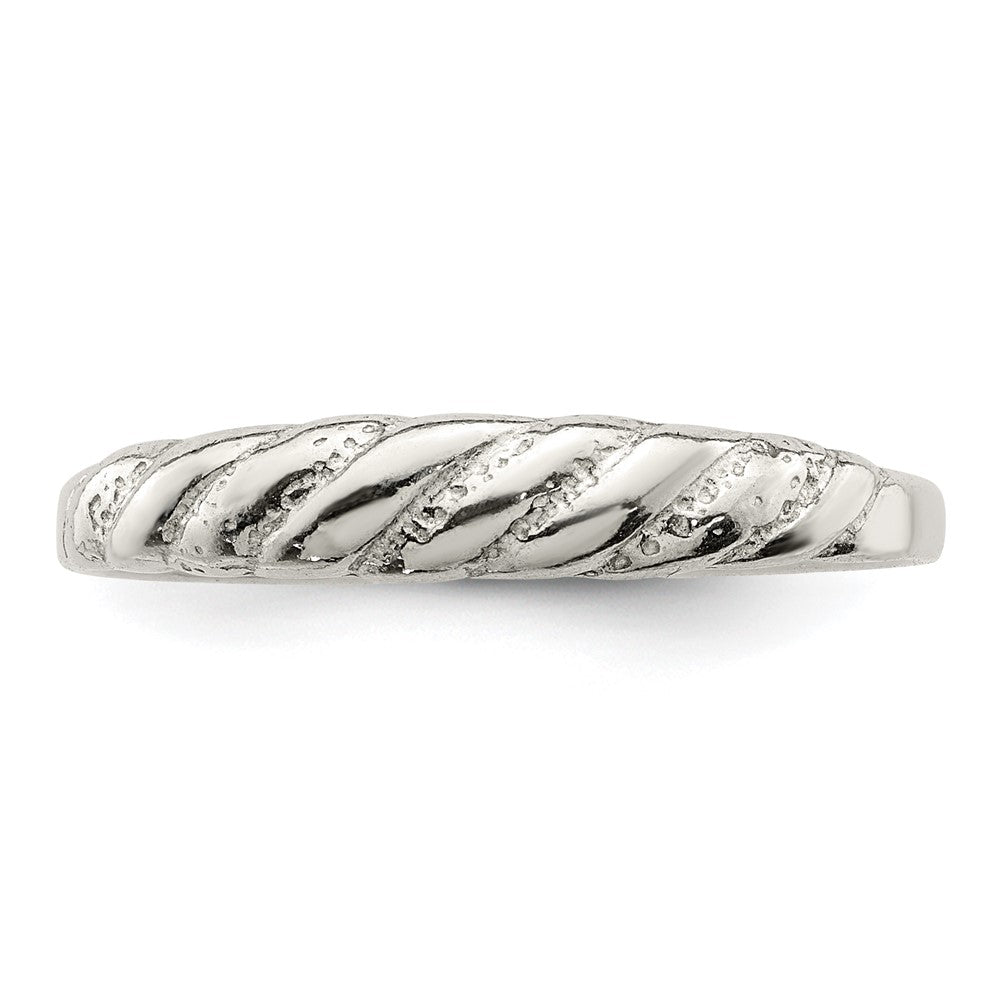 Sterlingsilber Diamantiert Gedreht Ring