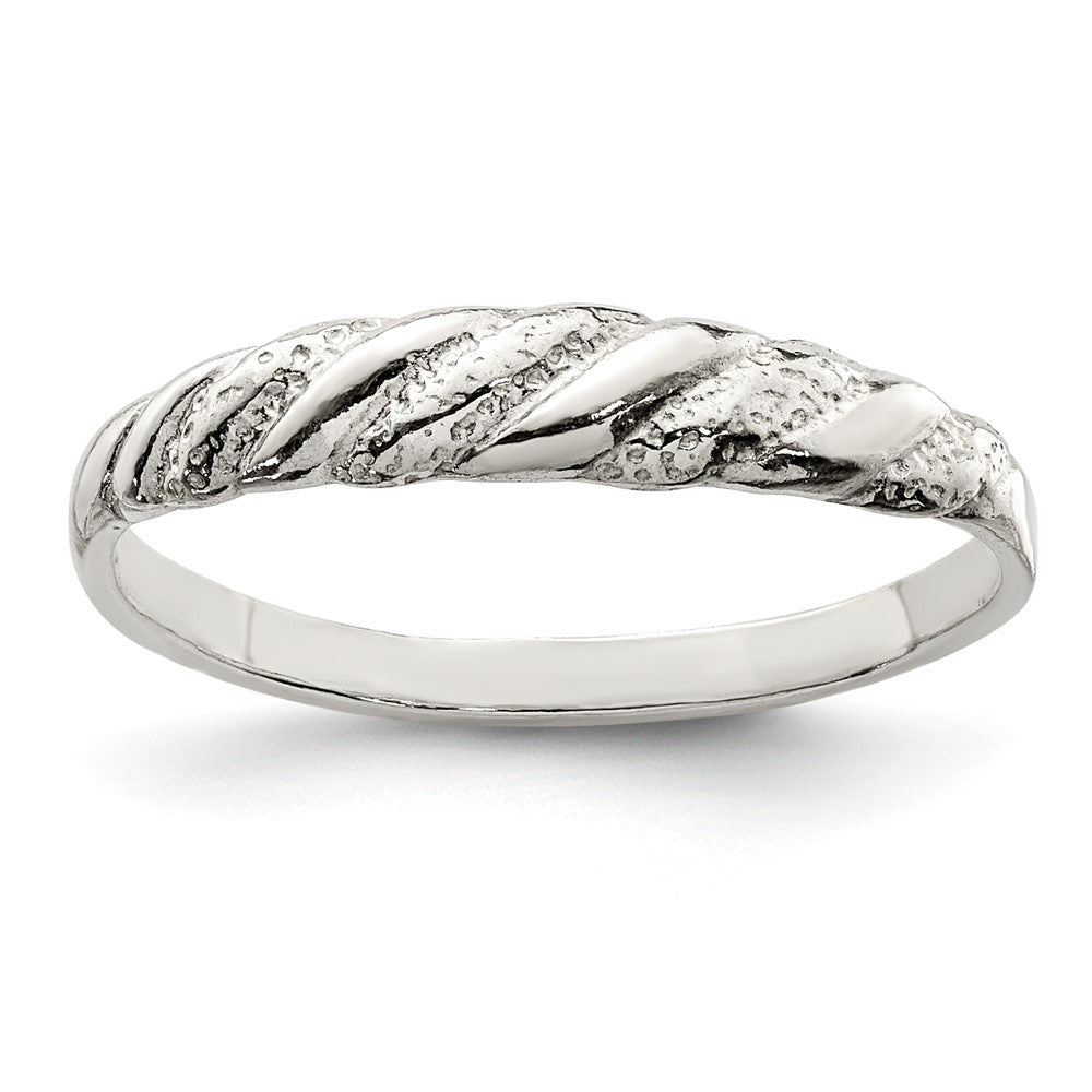 Sterlingsilber Diamantiert Gedreht Ring