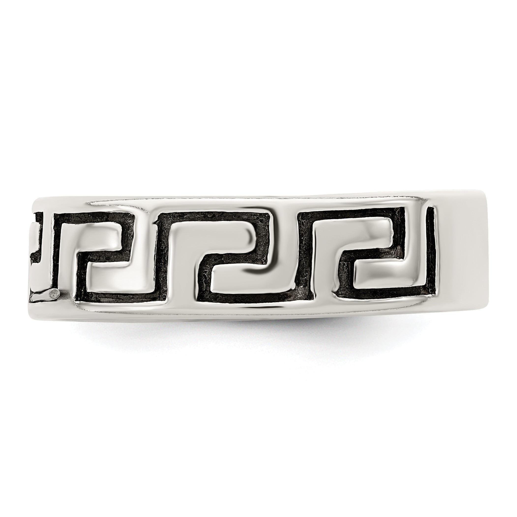 Sterlingsilber Antikisiert Greek Key Ring