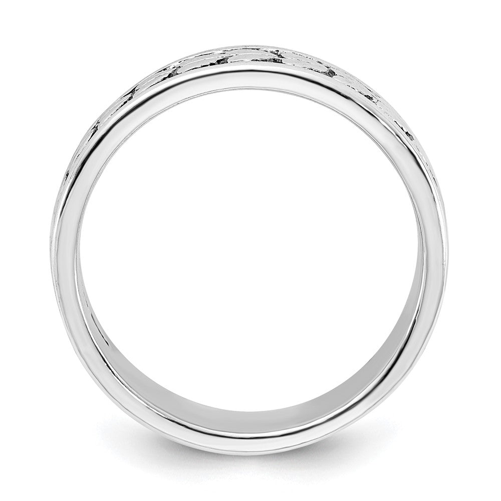 Sterlingsilber Poliert & Antikisiert Herz Ring