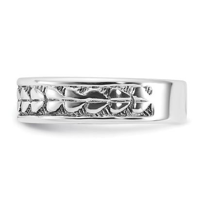 Sterlingsilber Poliert & Antikisiert Herz Ring