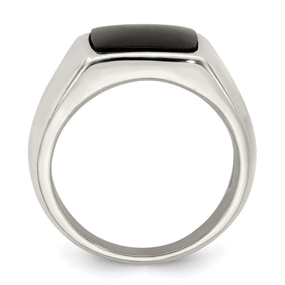 Sterlingsilber Synthetisch Onyx Ring