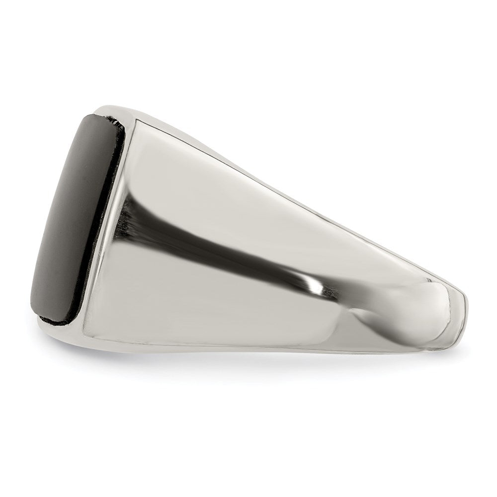 Sterlingsilber Synthetisch Onyx Ring