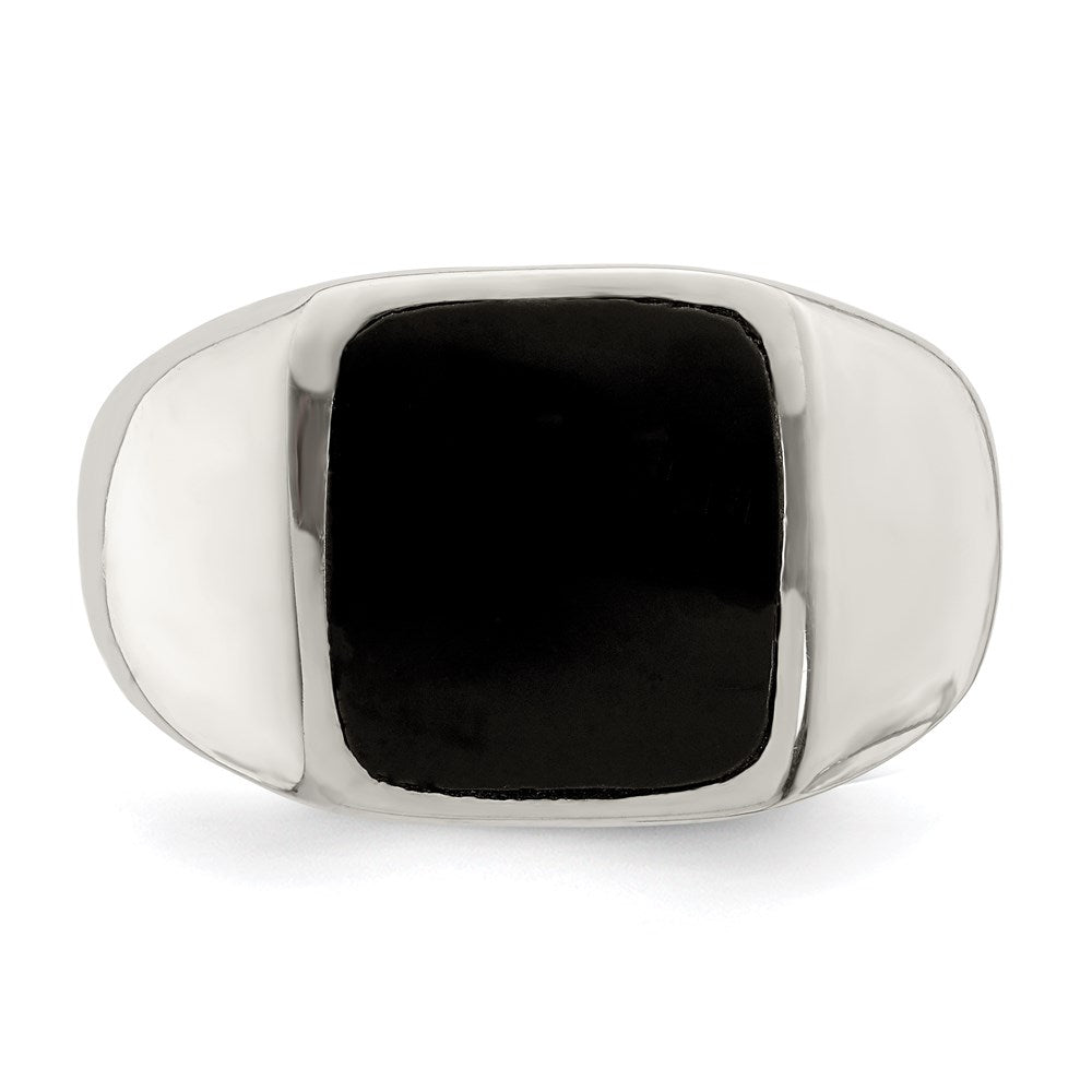 Sterlingsilber Synthetisch Onyx Ring