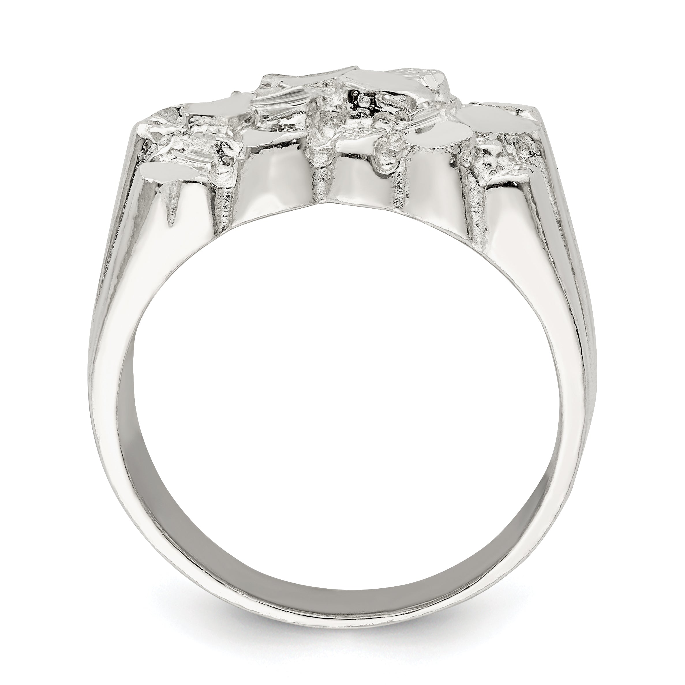 Sterlingsilber Herren Nugget Ring
