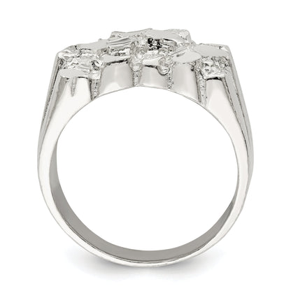 Sterlingsilber Herren Nugget Ring
