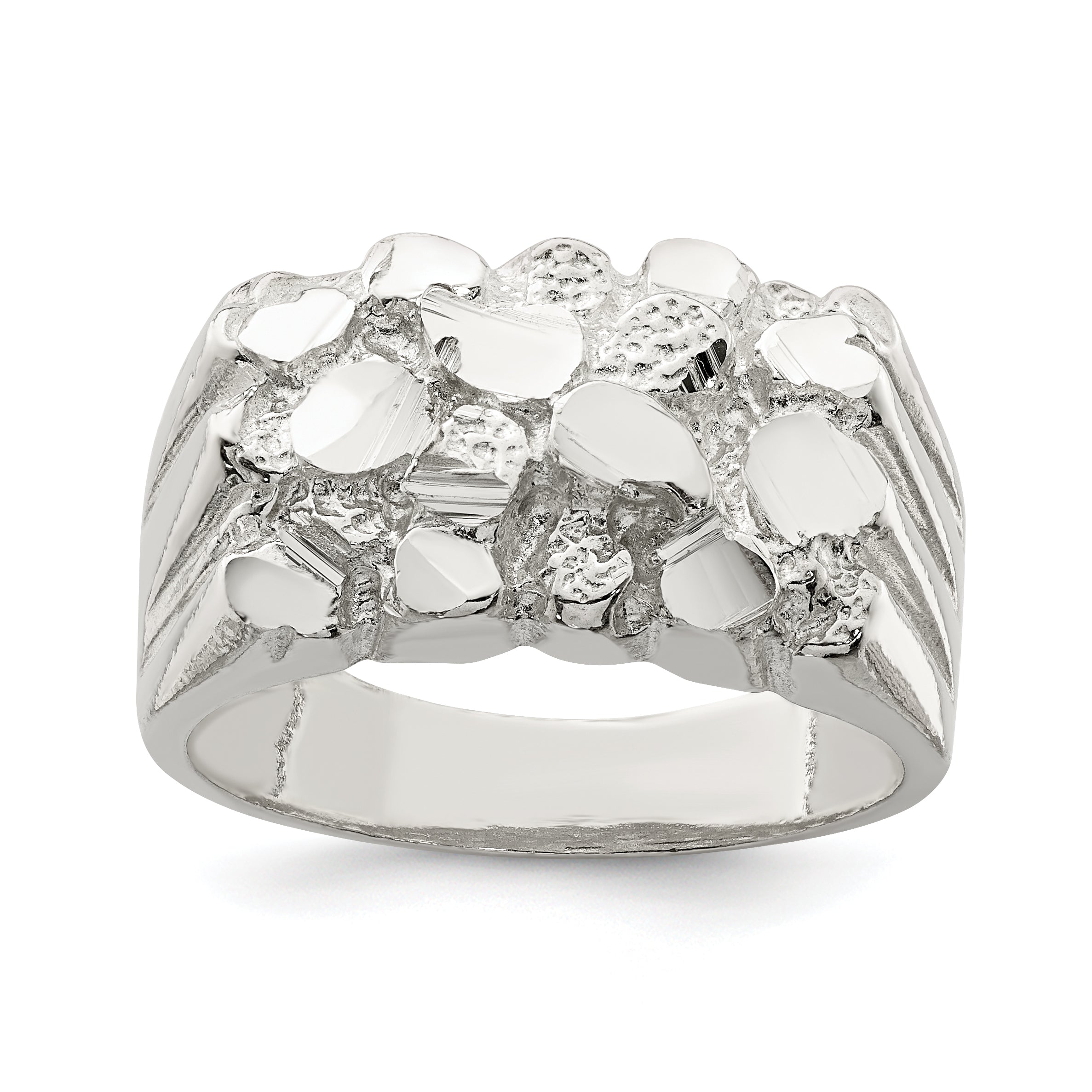 Sterlingsilber Herren Nugget Ring