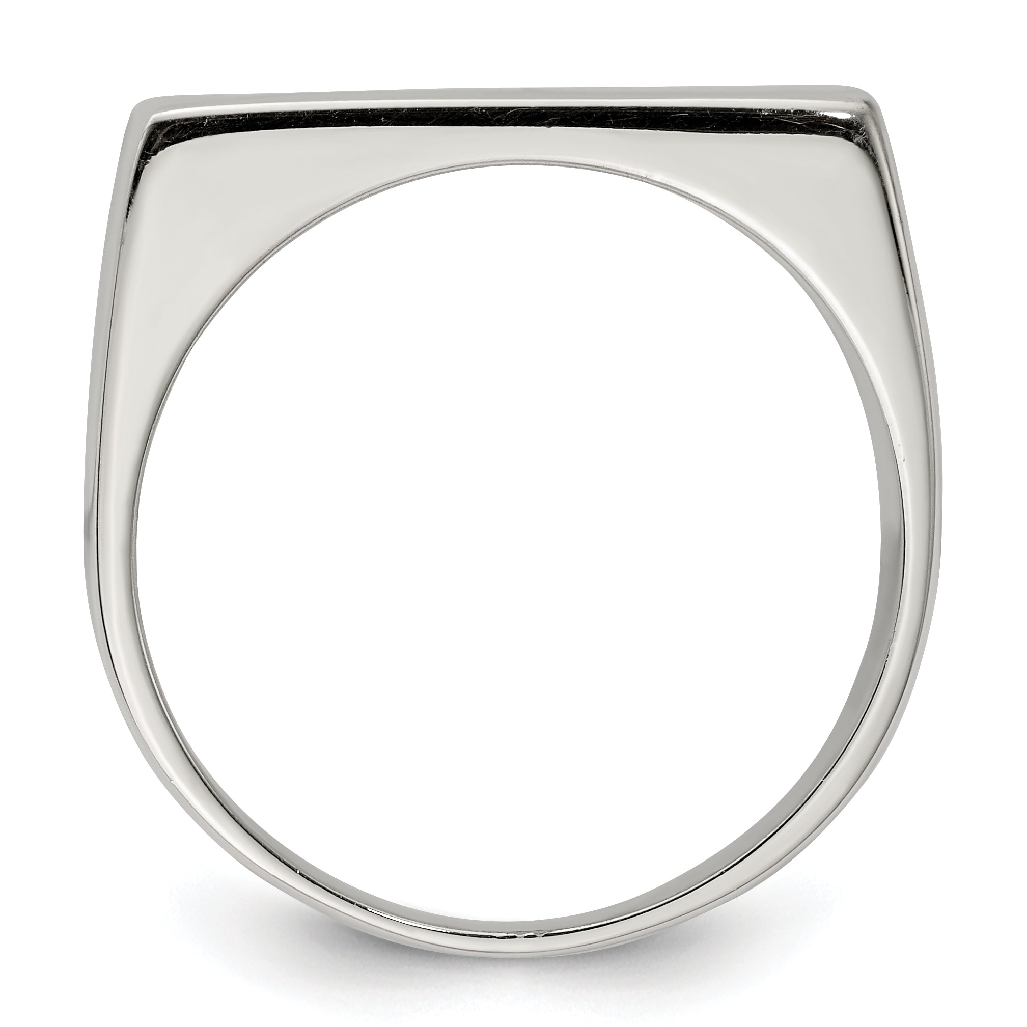 Sterlingsilber 9x19mm Geschlossen Rückseite Siegel Ring