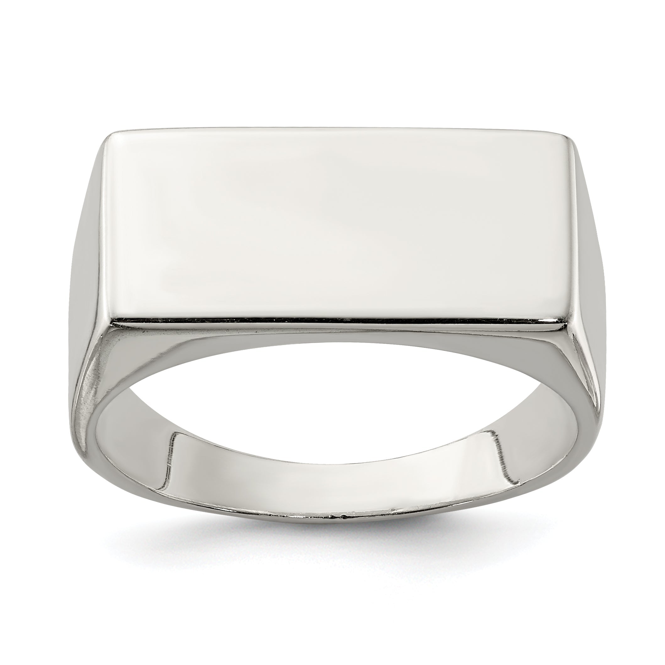 Sterlingsilber 9x19mm Geschlossen Rückseite Siegel Ring