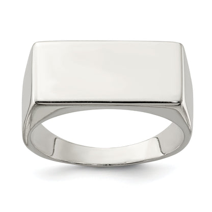 Sterlingsilber 9x19mm Geschlossen Rückseite Siegel Ring