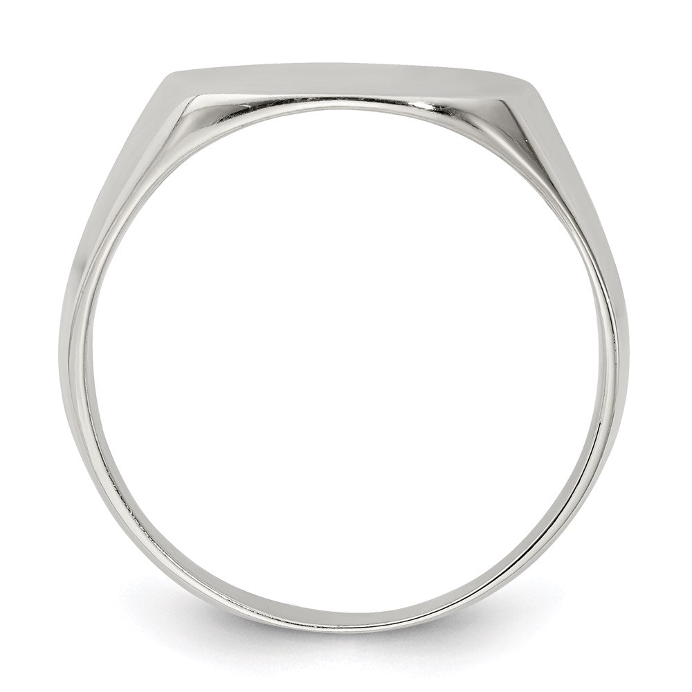 Sterlingsilber 14x15mm Geschlossen Rückseite Siegel Ring