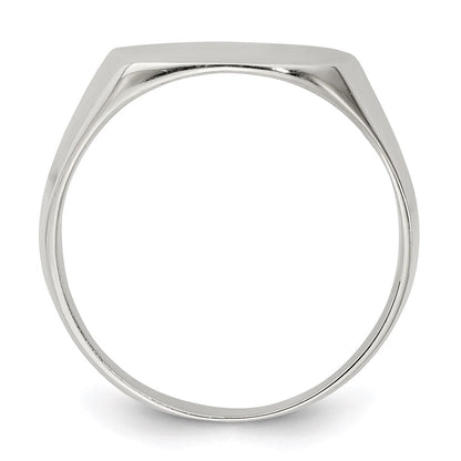 Sterlingsilber 14x15mm Geschlossen Rückseite Siegel Ring