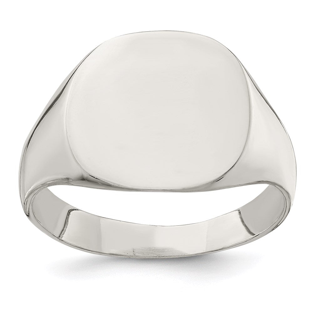 Sterlingsilber 14x15mm Geschlossen Rückseite Siegel Ring