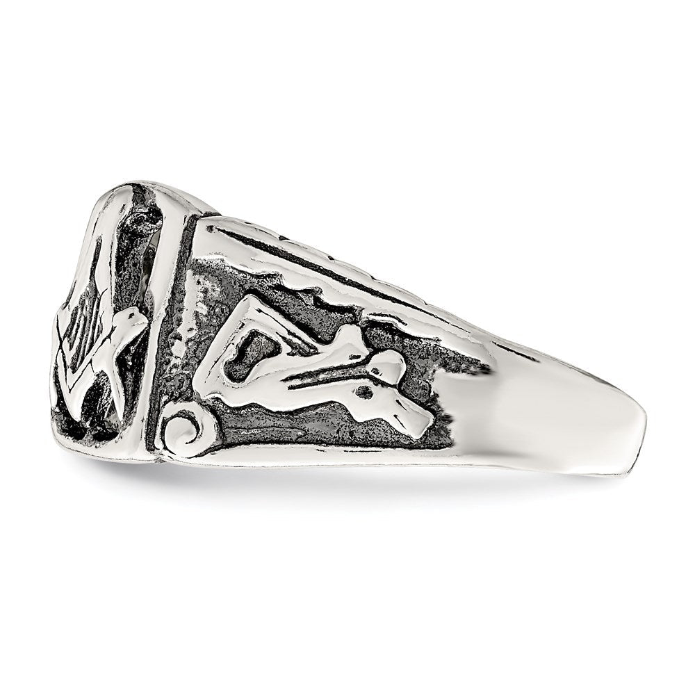 Sterlingsilber Antikisiert Freimaurer Ring