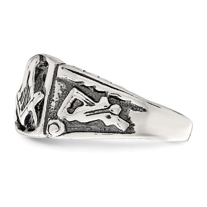 Sterlingsilber Antikisiert Freimaurer Ring