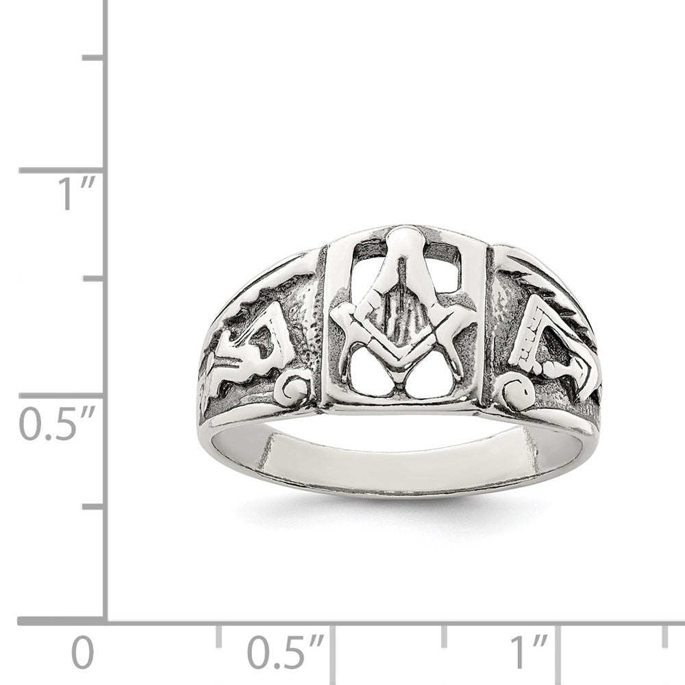 Sterlingsilber Antikisiert Freimaurer Ring